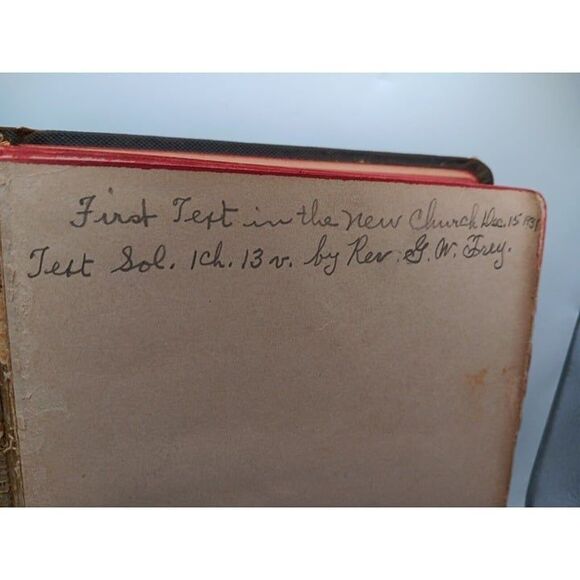 Antique Testament And Psalms Large Type Red Letter Edition Light Of The World - Picture 3 of 10